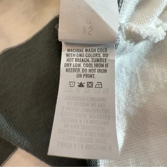 Aerie Striped Cropped Rugby Shirt Sporty Prep Oversized Womens XS Green White - Picture 13 of 13